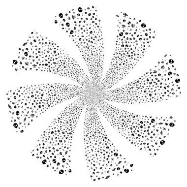 UFO sembolleri havai fişek girdap döndürme