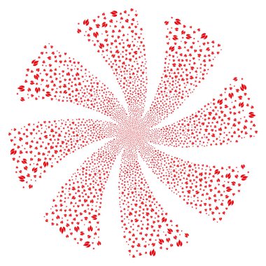 Yangın havai fişek girdap çiçek