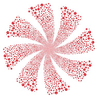 Elektrik havai fişek girdap çiçek