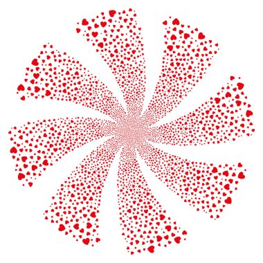 Aşk kalp havai fişek girdap çiçek