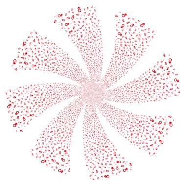 Mars havai fişek girdap çiçek sembolü