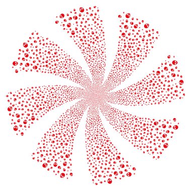 Kafatası havai fişek girdap çiçek