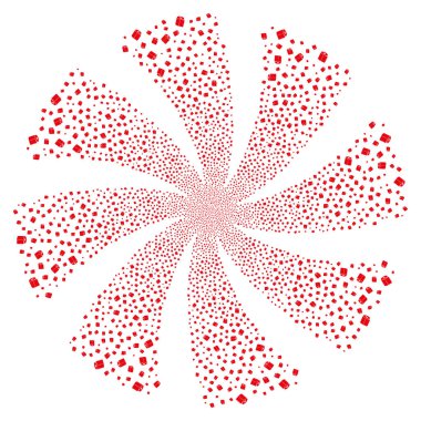 Tuvalet kağıdı rulo havai fişek girdap çiçek