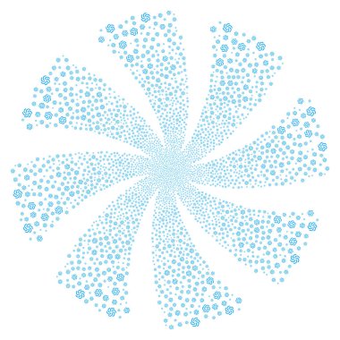 Galaxy havai fişek girdap çiçek