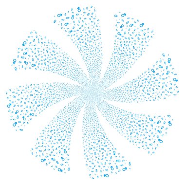 Mars havai fişek girdap dönüş simgesi