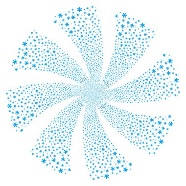 Kar tanesi havai fişek girdap döndürme