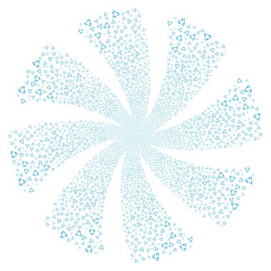 Üçgen havai fişek girdap çiçek geri dönüşüm