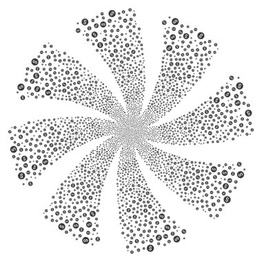 Banka mührü havai fişek girdap döndürme