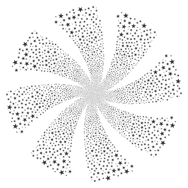 Конфетті зірка феєрверк вихору квітка — стоковий вектор