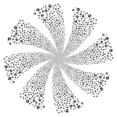 Dünya havai fişek girdap çiçek