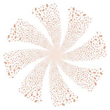 Doları havai fişek girdap çiçek