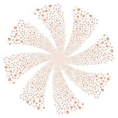 Harita işaretleyici havai fişek girdap çiçek