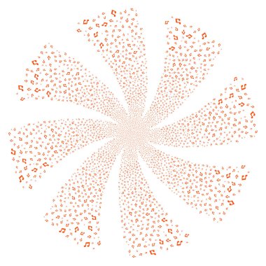 Müzik notlar havai fişek girdap çiçek