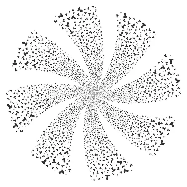 Особа Феєрверк Вихор Квітка — стоковий вектор