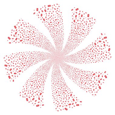 Banknot havai fişek girdap çiçek