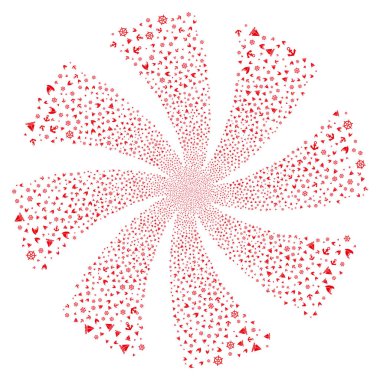 Tekne yelkenli Fireworks girdap döndürme