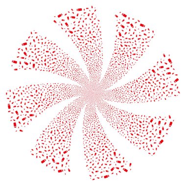 Şişe havai fişek girdap çiçek