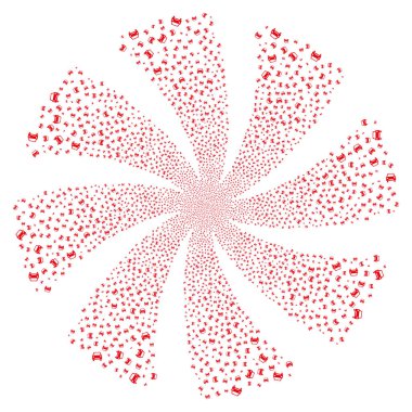 Araba havai fişek girdap çiçek