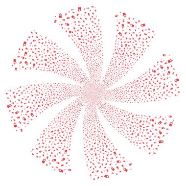 Cep telefonu havai fişek girdap çiçek