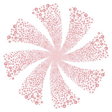 Saat havai fişek girdap çiçek