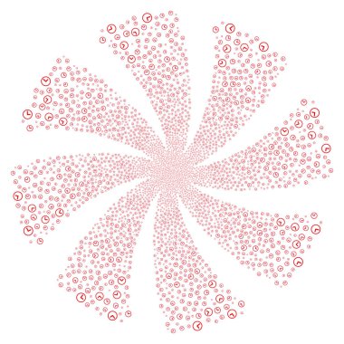 Saat havai fişek girdap çiçek