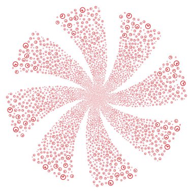 Saat havai fişek girdap çiçek