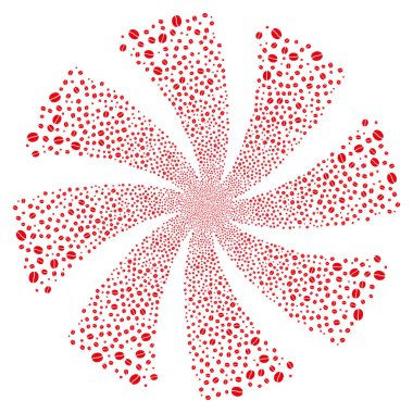 Kahve çekirdeği havai fişek girdap çiçek