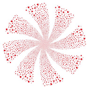 Kahve fincanı havai fişek girdap döndürme