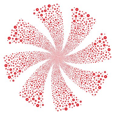 Karikatür havai fişek girdap çiçek