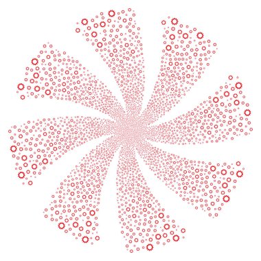 Karikatür havai fişek girdap çiçek