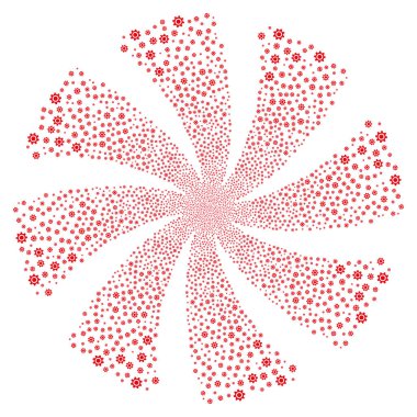 Karikatür havai fişek girdap döndürme