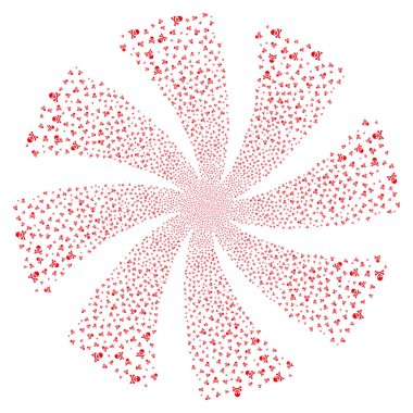 Ölüm kafatası havai fişek girdap döndürme