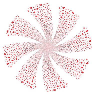 Doları havai fişek girdap döndürme