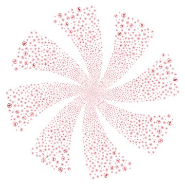 Doları yıldız havai fişek girdap döndürme