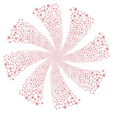 Elektrik güç havai fişek girdap çiçek