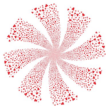 Kadın havai fişek girdap çiçek