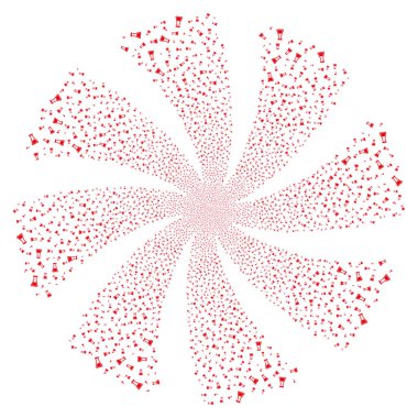 Şişesi havai fişek girdap çiçek