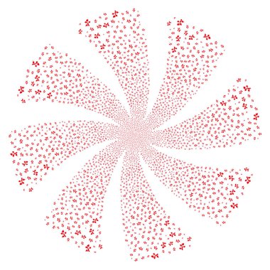 Flora Bitki Fireworks döndürme girdap