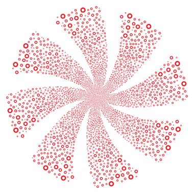 Dişli havai fişek girdap döndürme