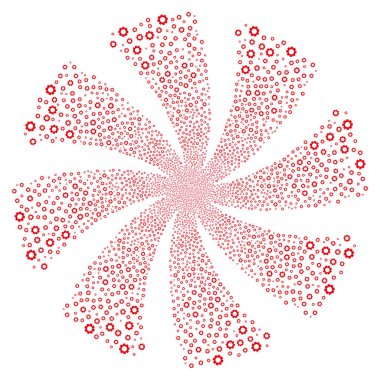 Dişli havai fişek girdap çiçek