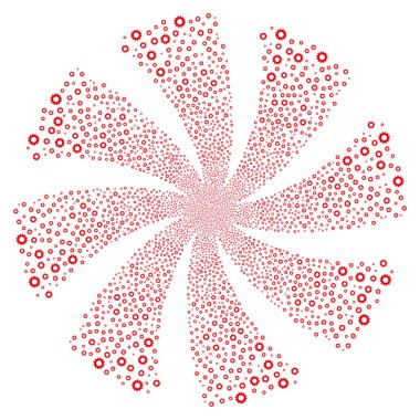 Dişli havai fişek girdap döndürme