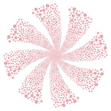 Küre havai fişek girdap çiçek