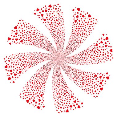 Kalp havai fişek girdap çiçek