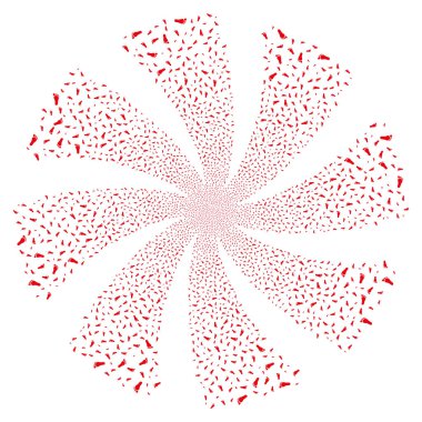 İnsan ayak izi havai fişek girdap döndürme