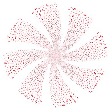 İnsan adımları havai fişek girdap çiçek