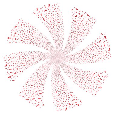 Anahtar havai fişek girdap çiçek