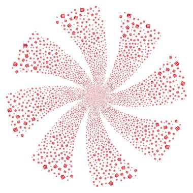 Kütüphane Binası havai fişek girdap döndürme