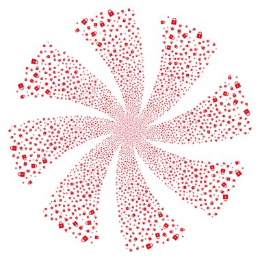 Kilit havai fişek girdap çiçek