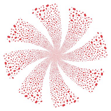 Posta zarf Fireworks girdap çiçek