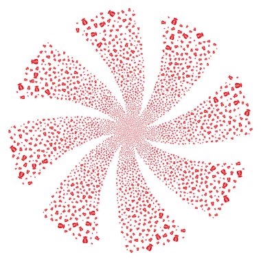 Para çantası havai fişek girdap döndürme